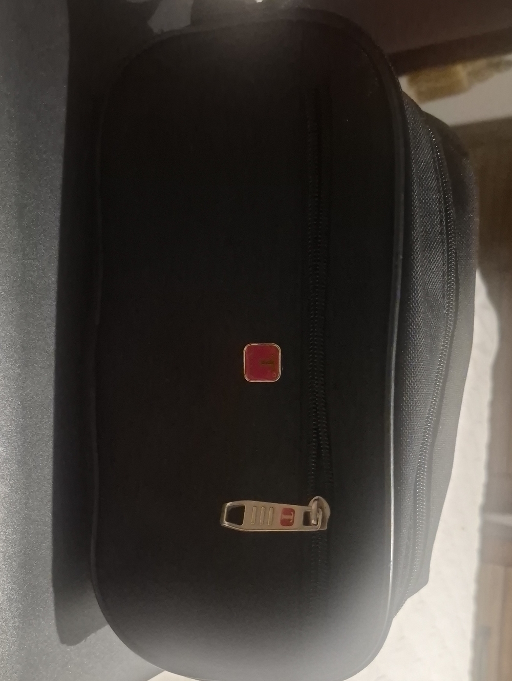 Men's Black Toiletry Bag with Red Accent - Travel Organizer